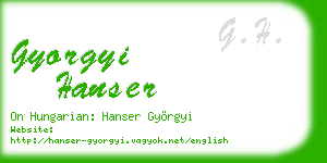 gyorgyi hanser business card